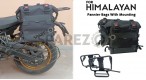 Fit For Royal Enfield New Himalayan 450 Black Canvas Pannier Bags With Mounting - SPAREZO